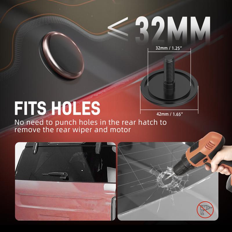 Rear Wiper Plate Plug Cap for Ford Focus ST/Bronco, for Subaru Outback XT/Forester XT/Impreza WRX/Impreza STI, for Mazda Speed3