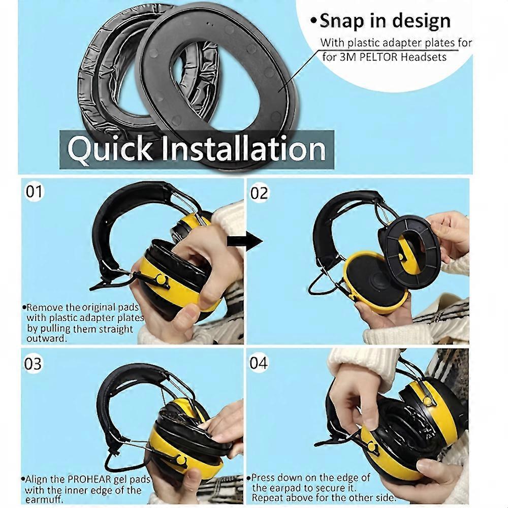 Cuscinetti auricolari in gel per protezioni acustiche 3M Peltor, Dispositivi di Protezione Individuale, Cuscinetti di ricambio confortevoli