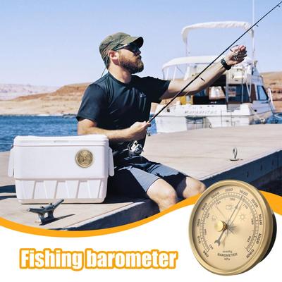 Portable Barometer Pressure Gauge Wall Hanging Atmospheric Multifunction Thermometer Hygrometer for Fishing Boating Camping