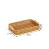 Rectangular Wicker Tray Practical Serving with Handles Lightweight