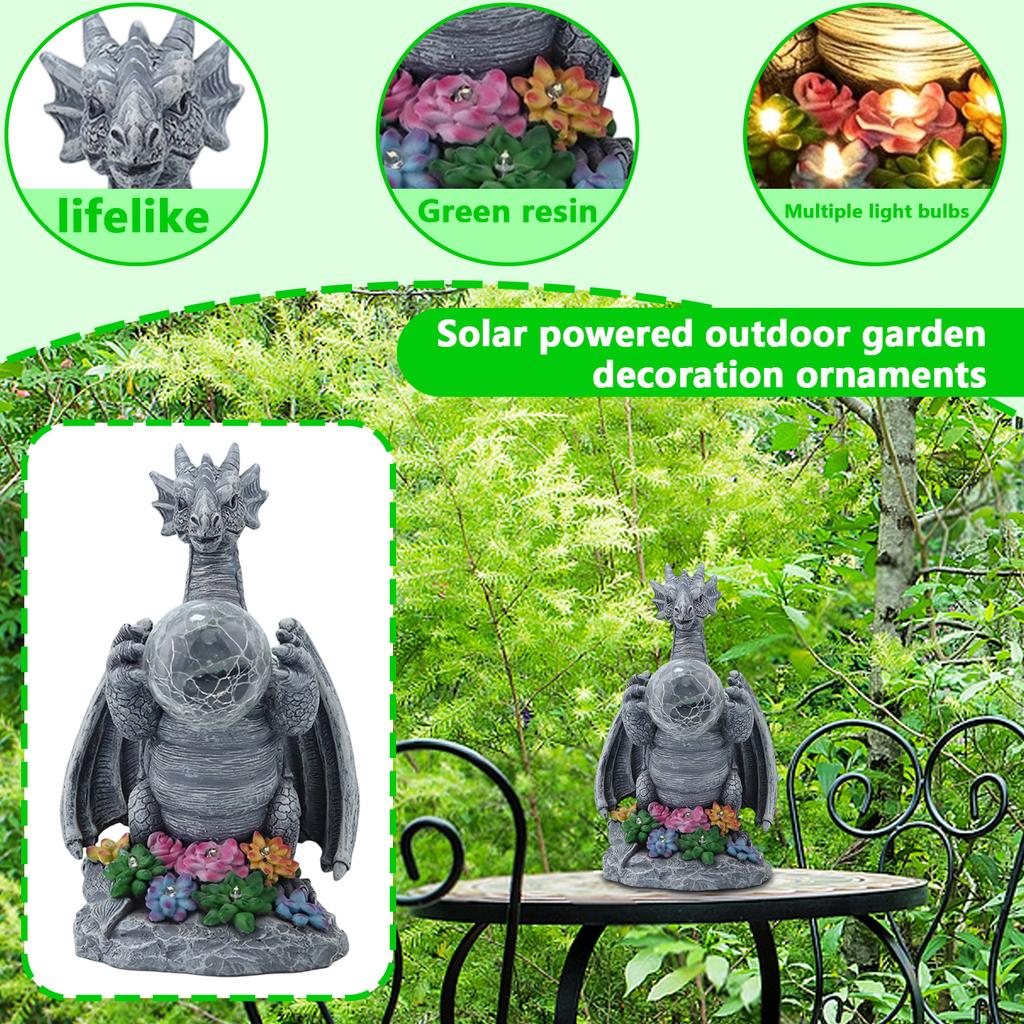 Garden Decoration - Western Holding Resin Statue for Outdoor Patio, Yard,