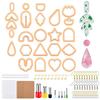 142pcs Clay Cutters 24 Shapes Clay Earring Cutters with Earring Hooks Jewelry Earring Cutters for Clay Jewelry Making