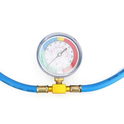 AC U Charge Hose With Gauge A/C R134A Charging Hose Auto Maintenance Efficient Charging For R134A Air Conditioner Systems