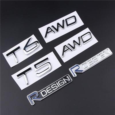 מדבקות לרכב ששונו לרכב מתכת AWD T5 T6 לוגו לרכב S60L XC60 XC90 מדבקות דקורטיביות לרכב זנב סטנדרטי שונה