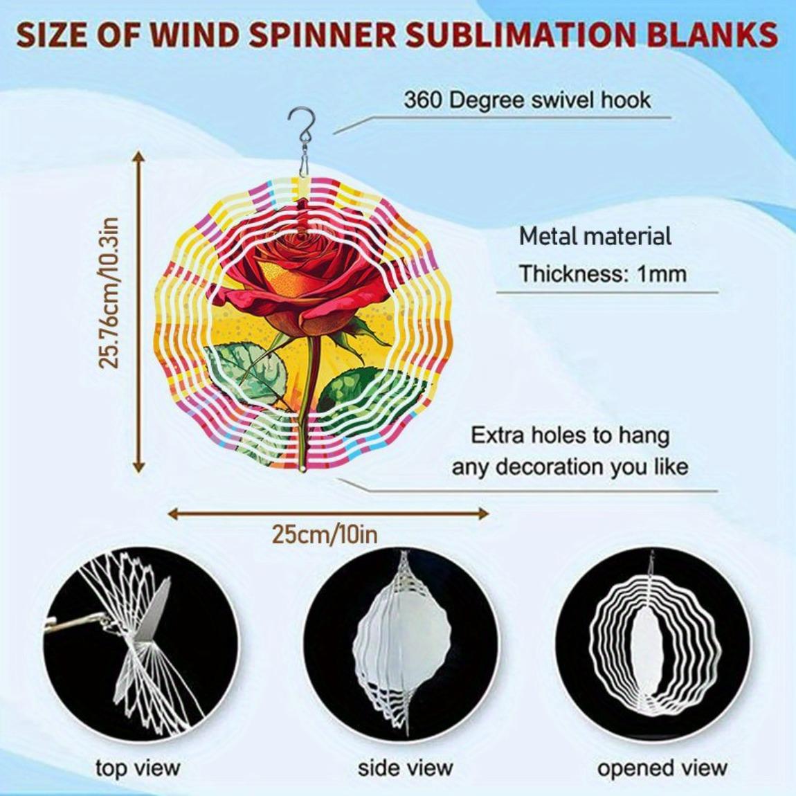 

1 шт. Современное искусство, декоративный спиральный подвесной садовый колокольчик с узором красной розы, силовое искусство, ветряная мельница ручной работы, двунаправленное вращение | Уличный