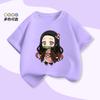 Demon Slayer Tama-chan Butterfly Shinobu Children's Short-Sleeved T-shirt Summer Girls' Summer Outfit Pure Polyester Top