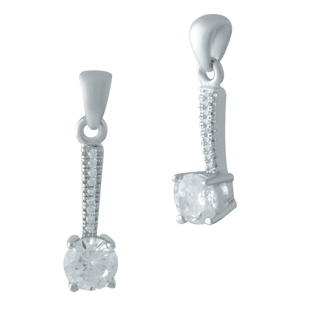 

Срібна каблучка з фіанітами (2001508) білий