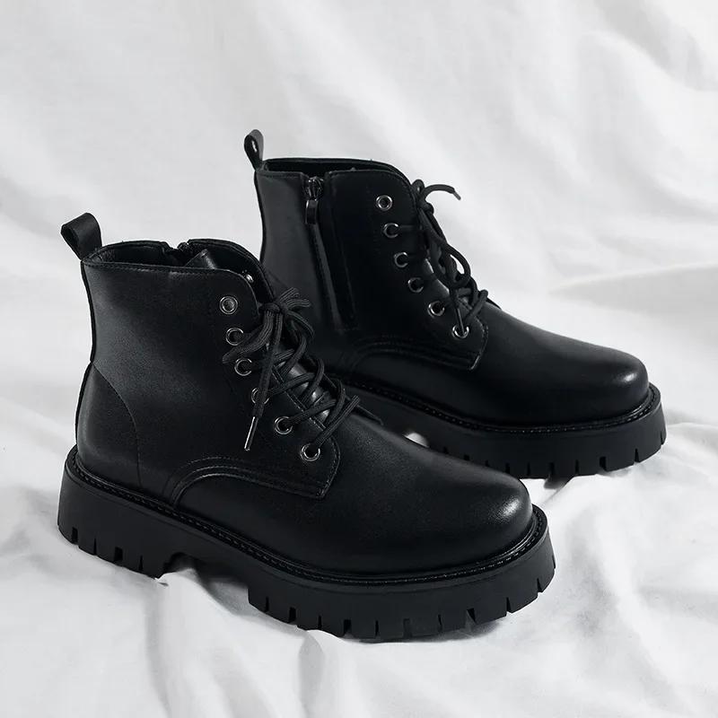 Fashion Men Man Shoes Work and Safety Shoes Dress  Man High Heel Ankle Boots Mens Shoe Casual Sneakers Men's Boot