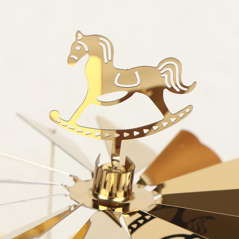 Romantic Creative Metal Hot Rotating Candle Holder Lamp Gold Christmas Candle Holder Home Party Wedding Party Candle Holder