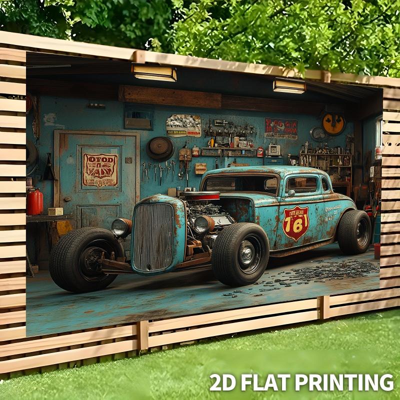 1 Vintage Car Garage bannerVintage Tools and Classic Car Design Events and Themed Parties