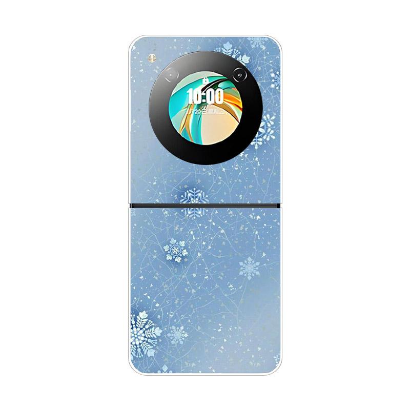 Etui na ZTE Nubia Flip NX724J Modne Malowane Przezroczyste Twarde PC Składane Na ZTE Libero Flip 5G A304ZT Przezroczyste Etui na Telefon Funda