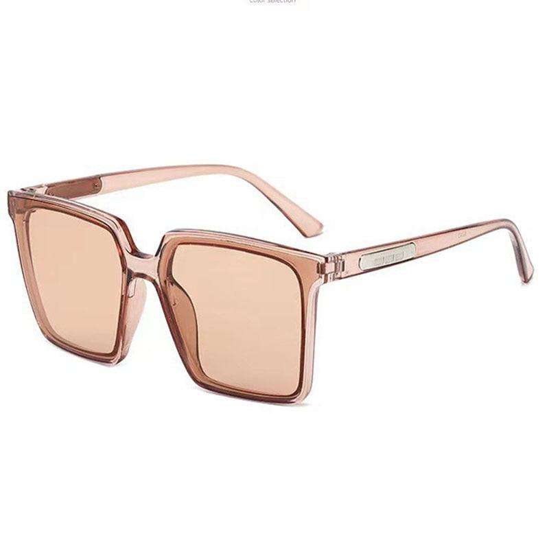 Men'S Big Face Fat Man Big Frame Sunglasses Square Frame Uv Protection Driver Driving Sunglasses Female Tide