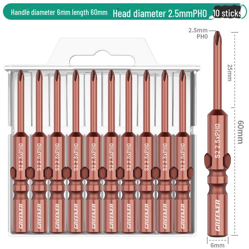 

Green Forest Сильные магнитные электрические отвертки: 801 и 802, расширенный нескользящий, 5 мм и 6 мм 6mm*60*2.5-PH0 (10 pieces) 802
