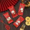 100Pcs Lucky Cat Pattern 2026 Chinese New Year Snowflake Crispy Packaging Baking Cookie Machine Sealed Candy Gift Bags