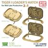 T-Rex Studio 1/35 Scale WWII German Tiger I Heavy Tank Mid-Type Loader's Hatch, Cast/Welded Type 2-in-1 (Set of 2), Plastic Model Parts TR35210