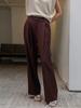 Memua Slub One-Pleat Wide Slacks