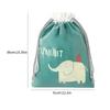 Double Layer Waterproof Drawstring Bag Travel Storage Pouch for Underwear Socks Cute Cartoon Dirty Clothes Laundry Bag 1PC