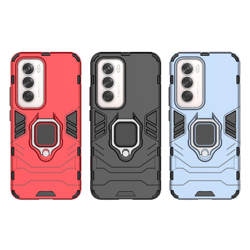 Phone Case For OPPO Reno 12 Cover Reno 12 Capa New Shockproof Armor Phone Back Bumper Ring Holder Magnetic Case Reno 12 Fundas