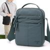 Borsa a tracolla in nylon con cerniere multiple e manico superiore, borsa a spalla casual da uomo per viaggi quotidiani