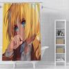 Anime Themed Shower Curtain , Waterproof Fabric with Iconic Characters for Unique Bathroom Decor, Perfect for Fans