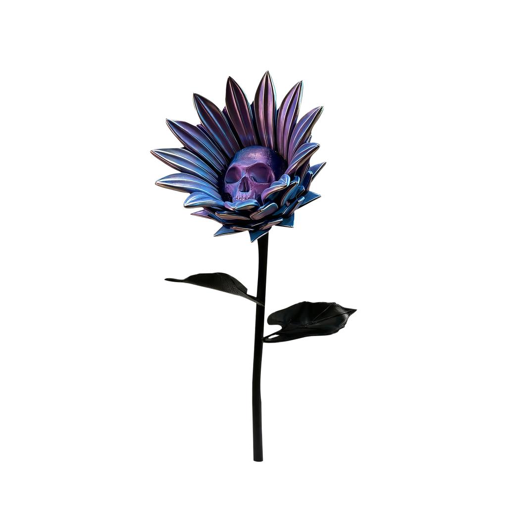 Sunflower Skulls Flower Decoration Halloween Decoration Plant Statue