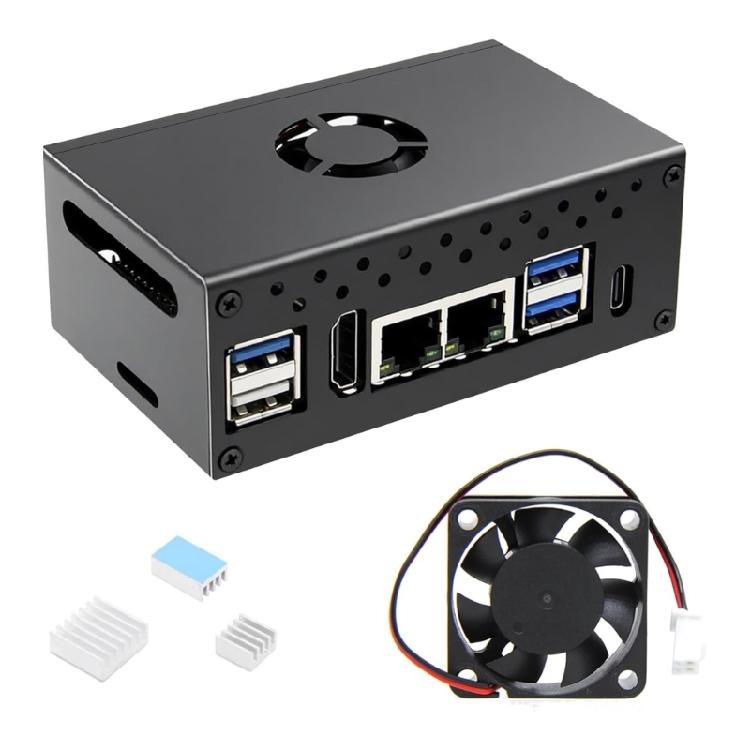 Metal Cover Heavy Duty Passive Cooling Metal Case for RV2 N516 with Cooling Fan Heatsink Expansion Board