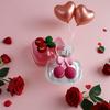 Cute Cherry Design Toothbrush Holder Dual Holes Drainage Ventilation Toothbrush Head Protection Bathroom Organizer