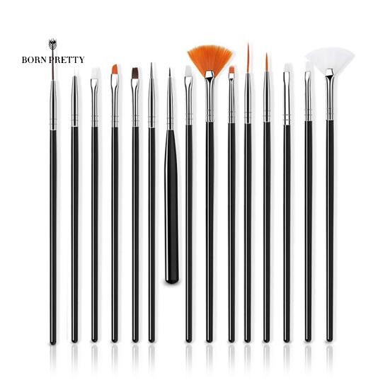 

Отличные украшения для ногтей, ручка с мягкой щетиной, пластик, удобно держать чёрный