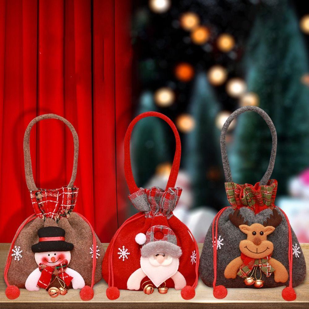 Weihnachtsmann/Schneemann/Elch Weihnachtsgeschenk Schneemann Puppe Tasche Cartoon Weihnachtsmann Geschenktasche Feiertag