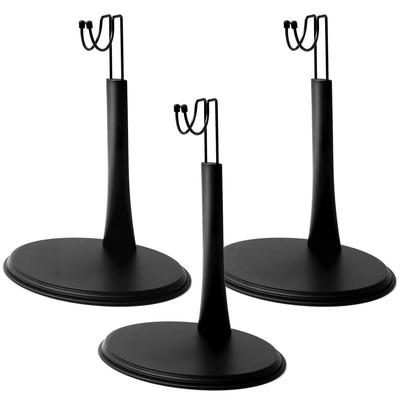 16 Scale Simple Doll Stand, Black, Tamashii Stage Base, Drawing Doll Display Stand, W136 X D97 X H120-200mm, Crotch Fixation (3 piecesA) by Aisaki