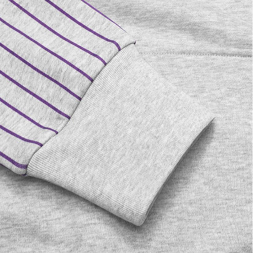 Fila Fusion Color Block Striped Hoodie Women Hoodies Silver Gray T11W317204F-MG