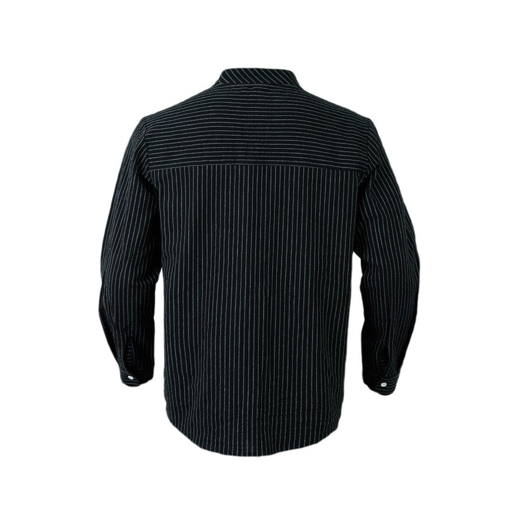 Men’s Striped Long-Sleeved Shirt: Spring/Autumn Casual Business Linen Shirt
