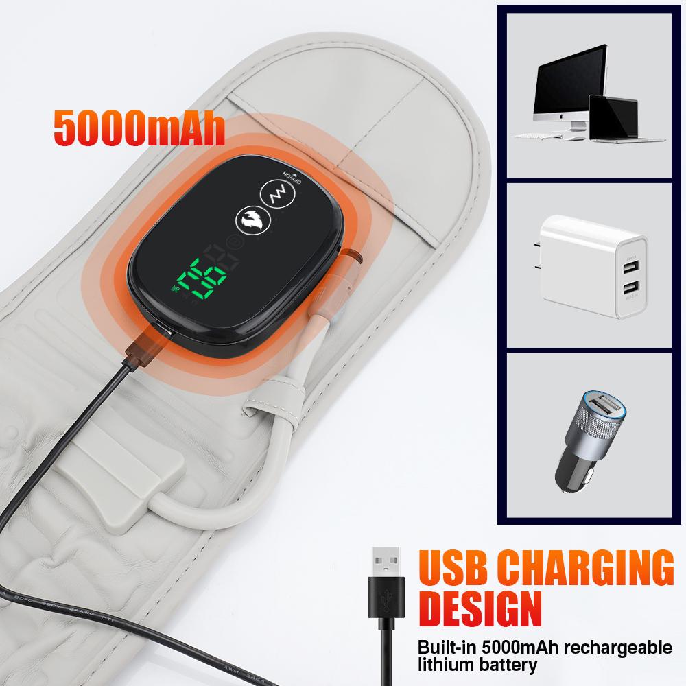 Heating Waist Massager Belts Vibration Inflatable Lumbar Pads Heated Back Protector Infrared Massage Waist Muscle Relaxer Warmer