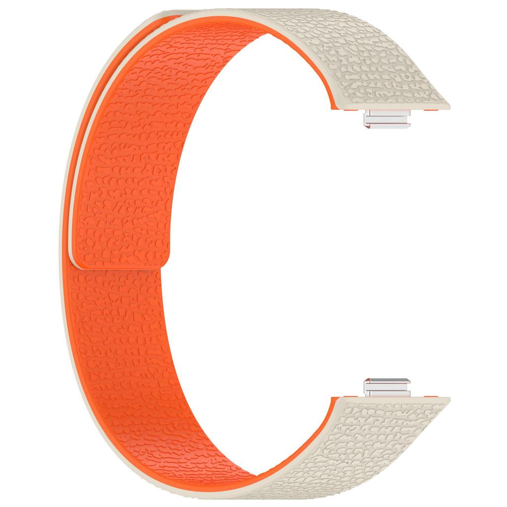 Lychee-patterned Strap for Huawei watch fit 5 5pro  Magnetic silicone loop Band for Huawei watch fit 3 4 4Pro sport Bracelet