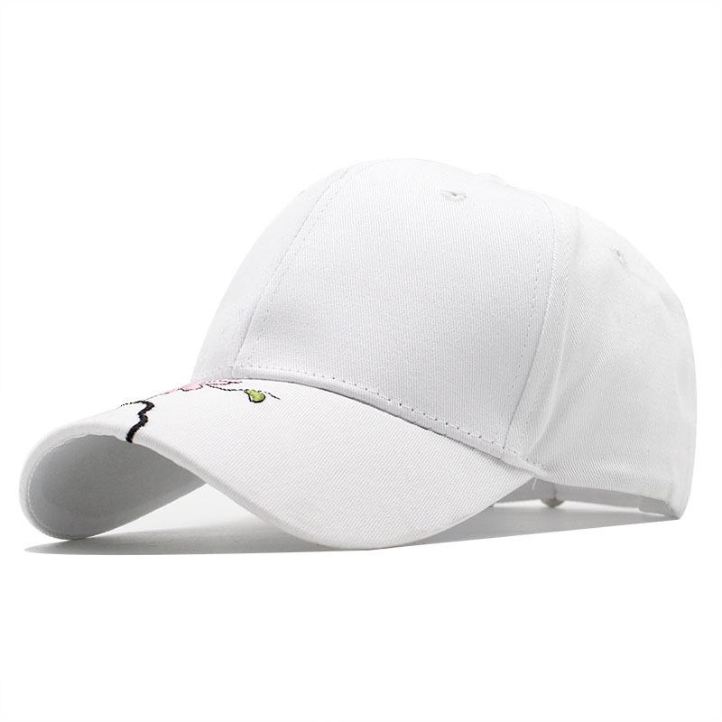 Plum Blossom Peach Blossom Embroidery Baseball Cap Summer Women'S Cotton Casual Cap Sun Protection Visor Hat