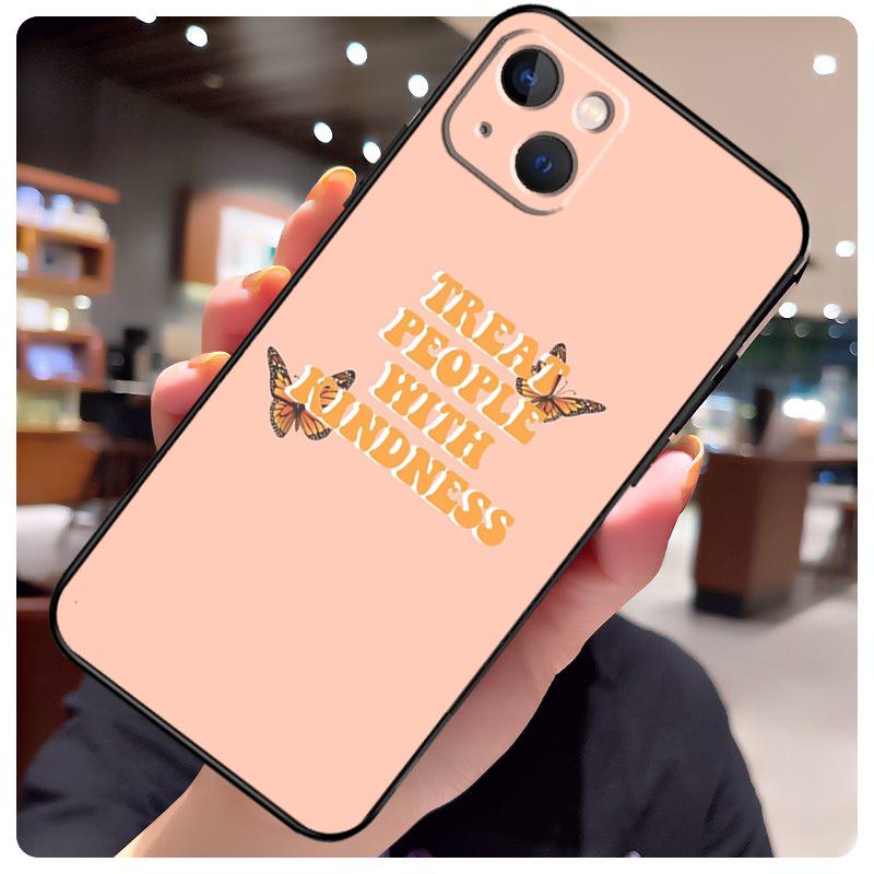 Treat People With Kindness Case For iPhone 16 14 15 Pro Max 12 13 Mini 11 15 Pro Max Plus X XS Max XR Phone Cover