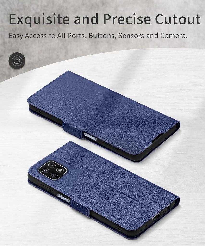 Etui Zamykane Granatowe Do Samsung Galaxy A22 5G
