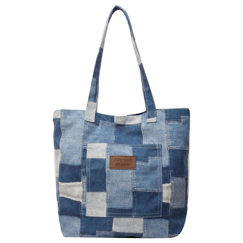 Damen Jeans Schultertasche Lässige Hobo-Taschen mit Innentasche Große Geldbörse für Arbeit Einkaufen Reisen Bolso de mujer