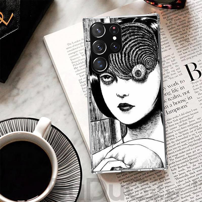 Japanese Horror Comic Anime Cover For Samsung Galaxy S23 S22 S24 S25 Ultra S21 Plus S20 FE Phone Case S25Edge S10 + Print Coque