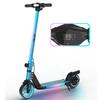 RCB R12 Trottinette Electrique Enfants Pliable Âge - Écran Numérique - Néons Colorés - Cadeau Super Bleu