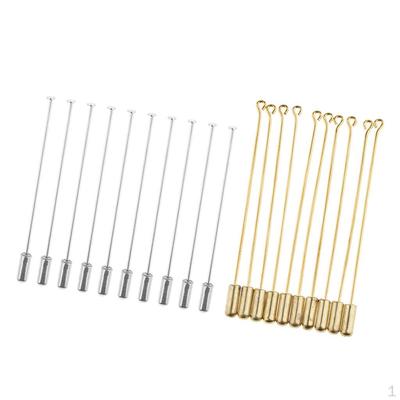 20 Piezas Alfiler de Aguja Larga Solapa Sombrero Bufanda Broche Boutonniere