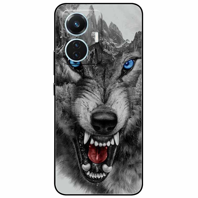 For Vivo T1 4G Case V2153 Covers TPU Black Silicone Starry Moon Cover for Vivo T1 44W Case Shockproof Soft X100 Pro Shells