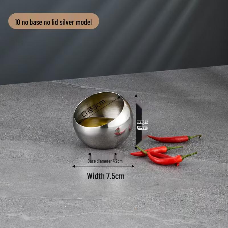 Stainless Steel Slanted Dipping Sauce Bowl