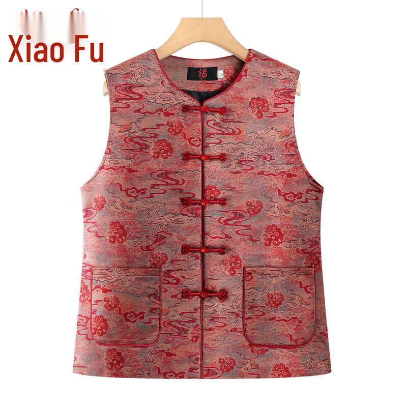 

Женский жилет большого размера в китайском стиле 4XL