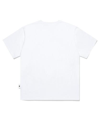 ESCAPEFROM Skateboarder Friends Print Oversized Short Sleeve T-Shirt White