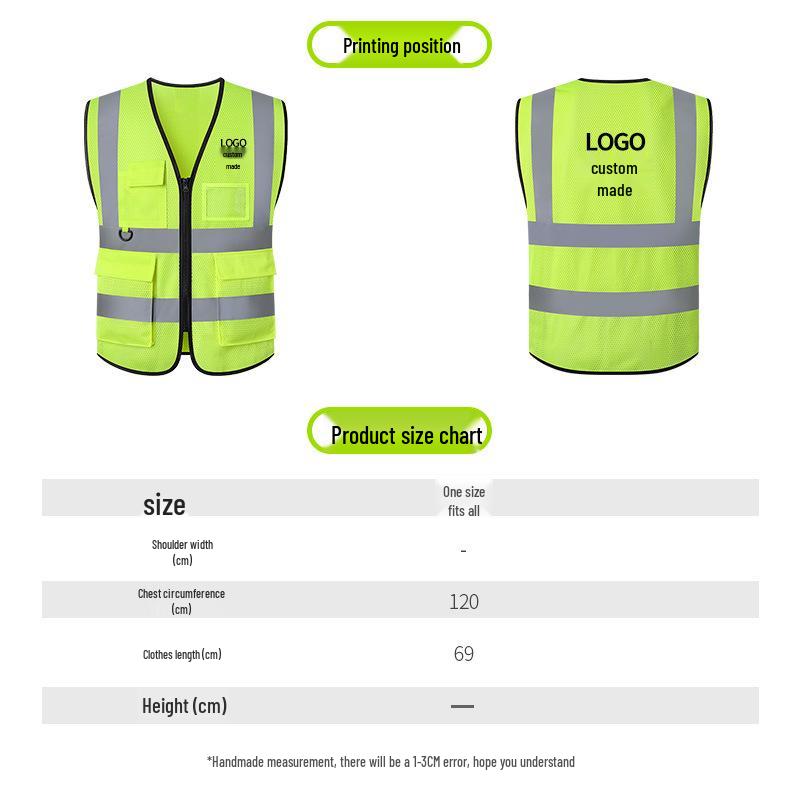 Reflective Vest for Gardening, Traffic, Construction, or Takeaway Use
