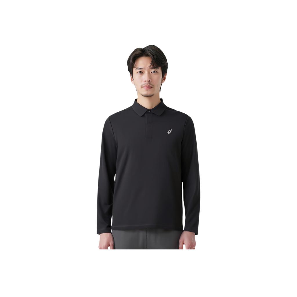 Asics Lifestyle Series Logo Moisture-Wicking Quick-Dry Breathable Comfortable Long Sleeve Polo Shirt Men tops 2031F402-001