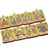 Rebgong Hand-Painted Thangka Zodiac Amulet Necklace with GAU Box Pendant - Eight Protectors of Tibetan Buddhism