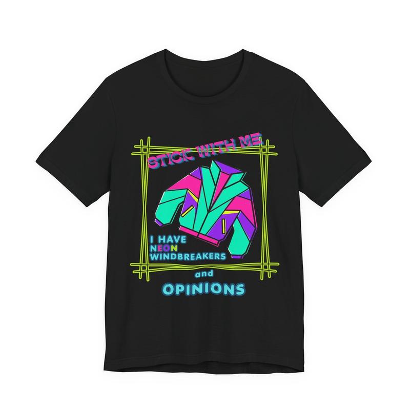 

Retro Neon Windbreaker Unisex T-Shirt | Funny 80s 90s Graphic Tee | Neurodiversity Art XXXL