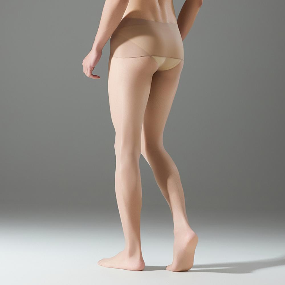 Sexy Men Thin Sheer See Through Open Close Sleeve COCKring Stockings Seamless Stockings Oil Glossy Shiny Pantyhose Tights